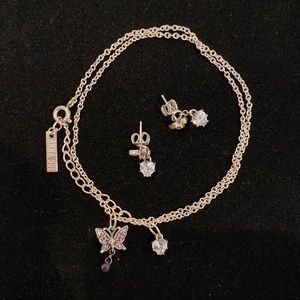 Anna Sui Silver Necklace & Earrings